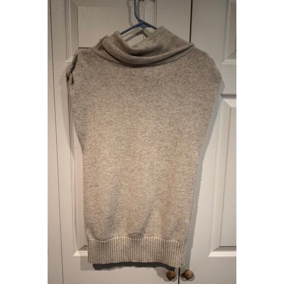 Cowl Neck Sleeveless Knit Sweater Dress Tunic Top Button Detail - Picture 5 of 7